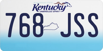 KY license plate 768JSS