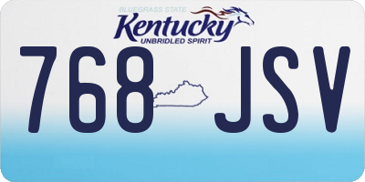 KY license plate 768JSV