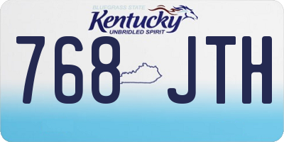 KY license plate 768JTH