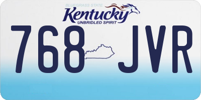 KY license plate 768JVR