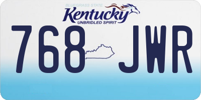 KY license plate 768JWR