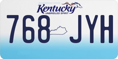 KY license plate 768JYH
