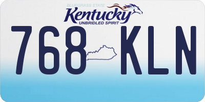 KY license plate 768KLN