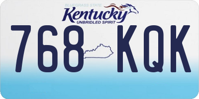 KY license plate 768KQK
