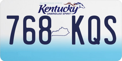 KY license plate 768KQS