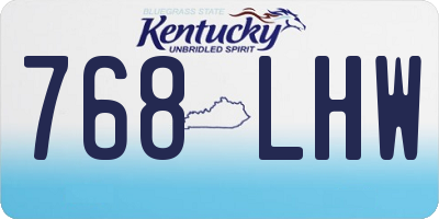 KY license plate 768LHW