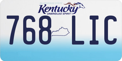 KY license plate 768LIC