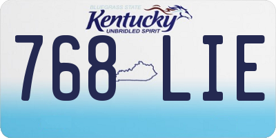 KY license plate 768LIE