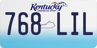 KY license plate 768LIL