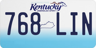 KY license plate 768LIN