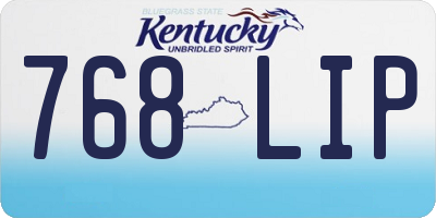 KY license plate 768LIP