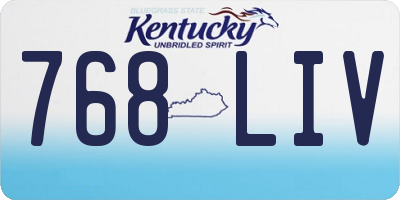 KY license plate 768LIV