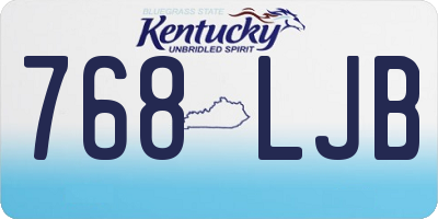 KY license plate 768LJB