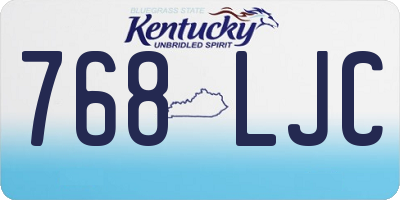 KY license plate 768LJC