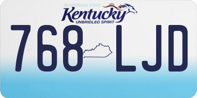 KY license plate 768LJD