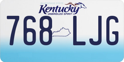 KY license plate 768LJG