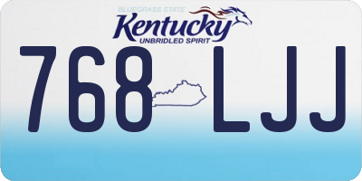 KY license plate 768LJJ