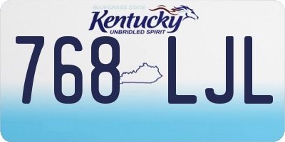 KY license plate 768LJL