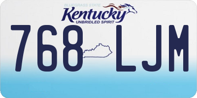KY license plate 768LJM