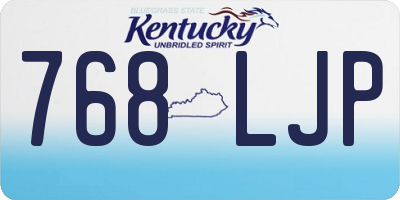 KY license plate 768LJP