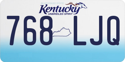 KY license plate 768LJQ