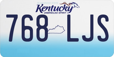 KY license plate 768LJS