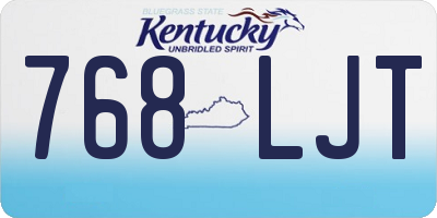 KY license plate 768LJT