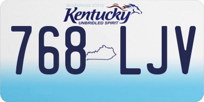 KY license plate 768LJV