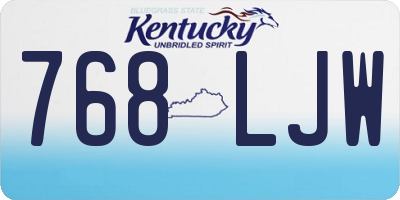 KY license plate 768LJW