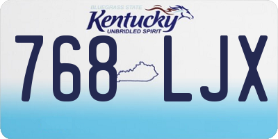 KY license plate 768LJX