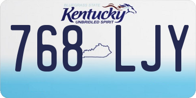 KY license plate 768LJY