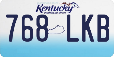 KY license plate 768LKB