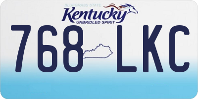 KY license plate 768LKC