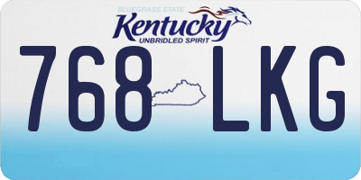 KY license plate 768LKG