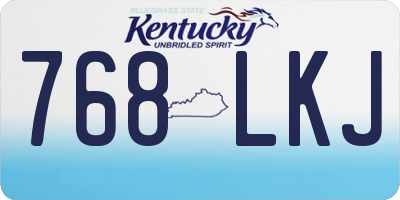 KY license plate 768LKJ