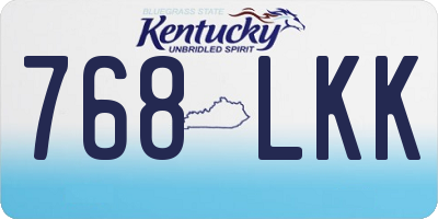 KY license plate 768LKK