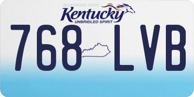 KY license plate 768LVB