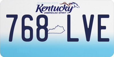 KY license plate 768LVE