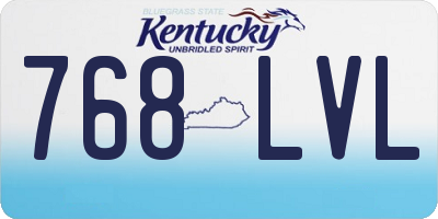 KY license plate 768LVL