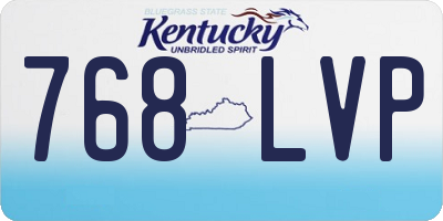 KY license plate 768LVP