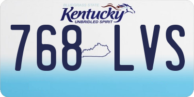 KY license plate 768LVS