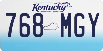 KY license plate 768MGY