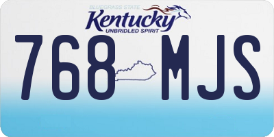 KY license plate 768MJS