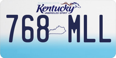 KY license plate 768MLL