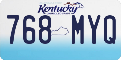 KY license plate 768MYQ