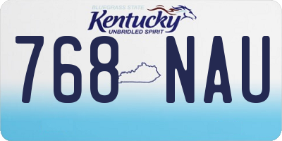 KY license plate 768NAU