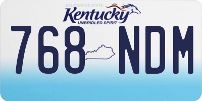 KY license plate 768NDM