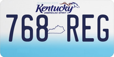 KY license plate 768REG