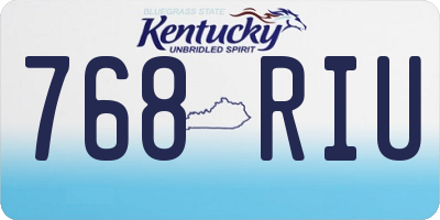 KY license plate 768RIU