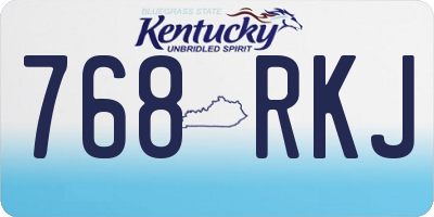 KY license plate 768RKJ